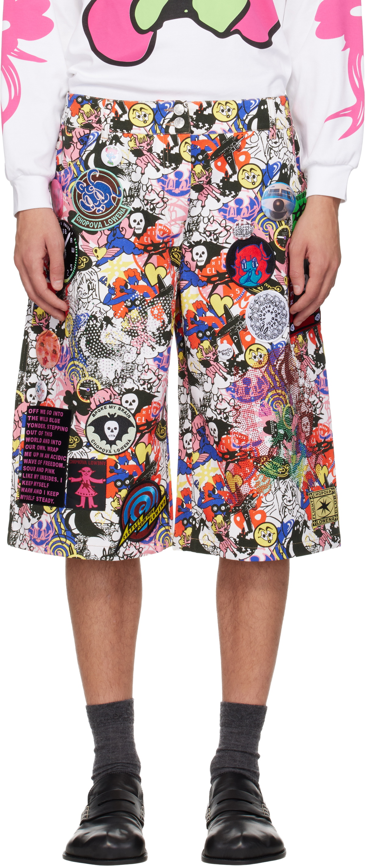 Chopova Lowena Multicolor Cosmos Shorts