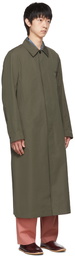 Dries Van Noten Khaki Water-Repellent Twill Coat