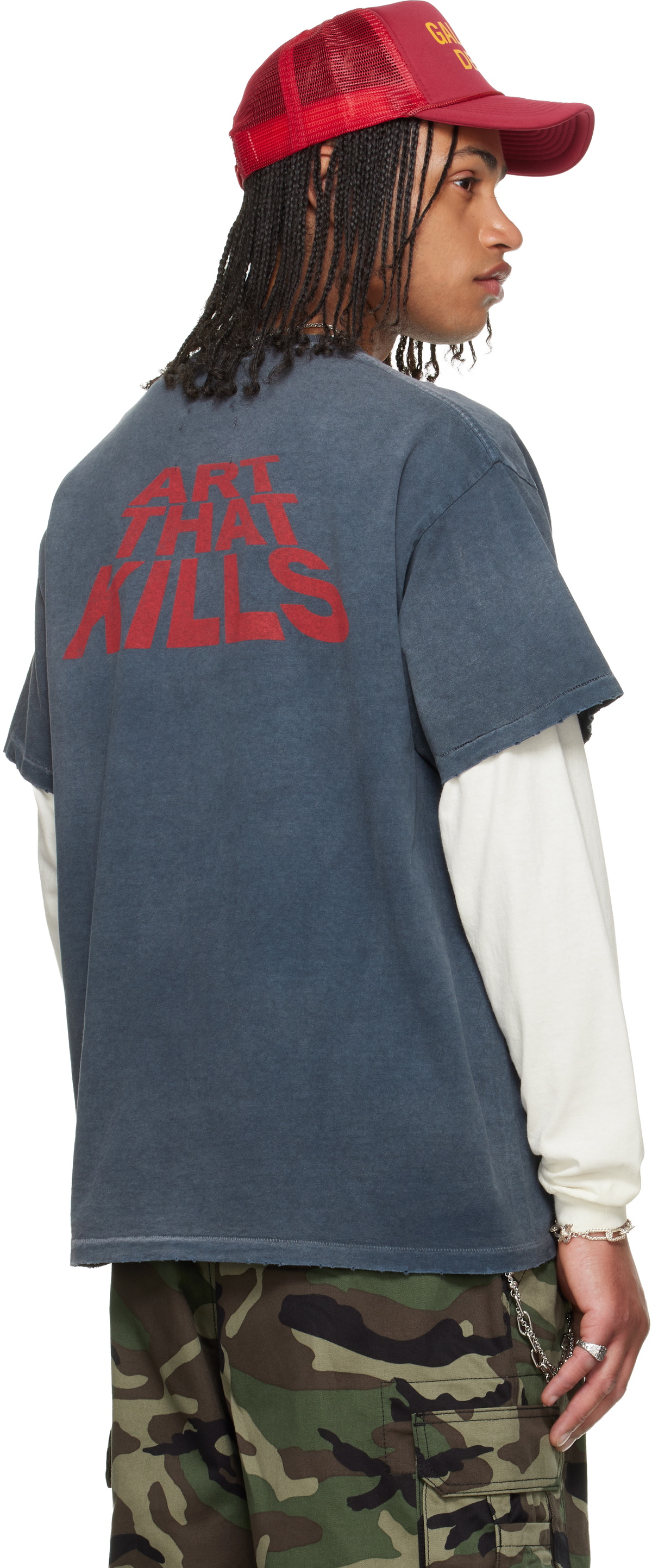 Gallery Dept. Gray Skeleton Beach Grit T-shirt
