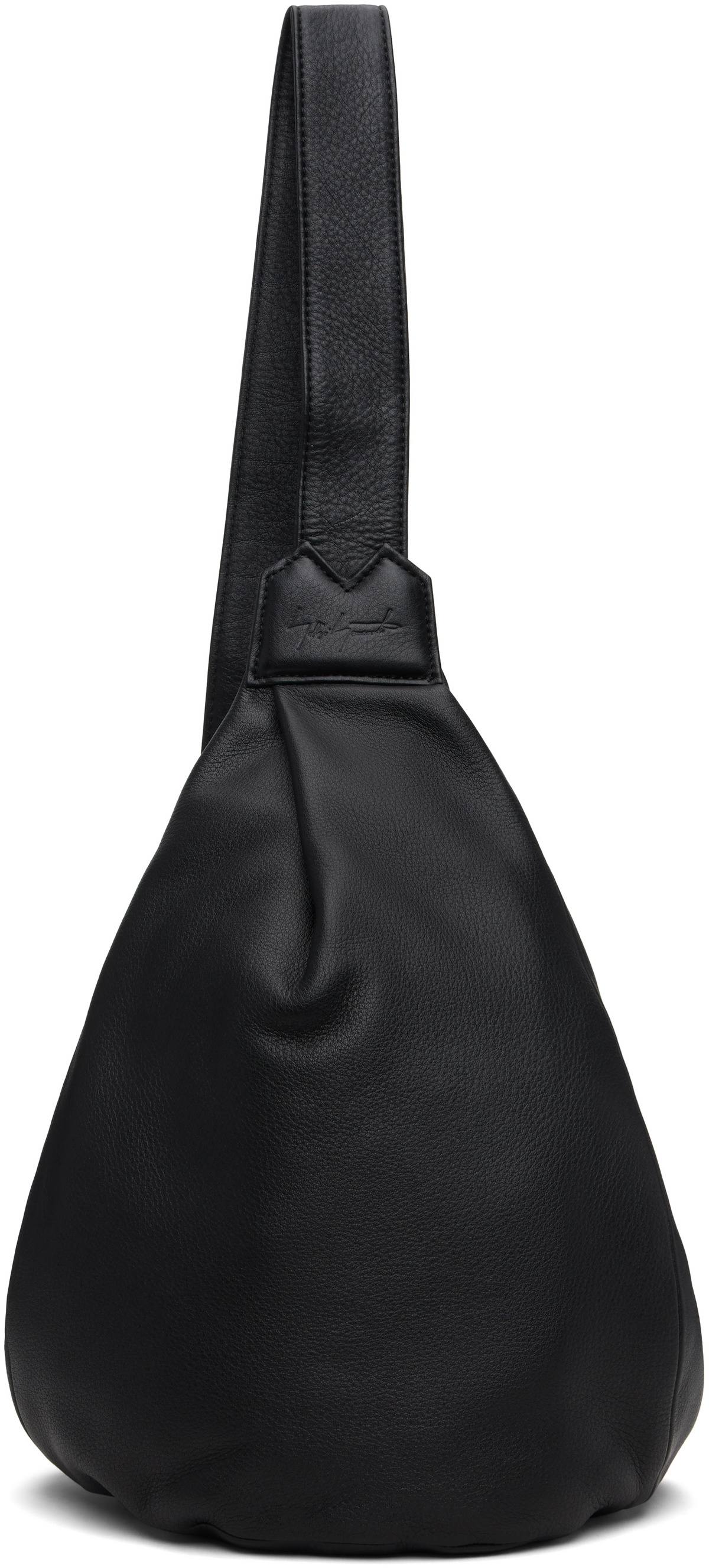 YOHJI YAMAMOTO Black Cubic Shoulder Bag Yohji Yamamoto