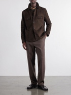 Sunspel - Suede Overshirt - Brown