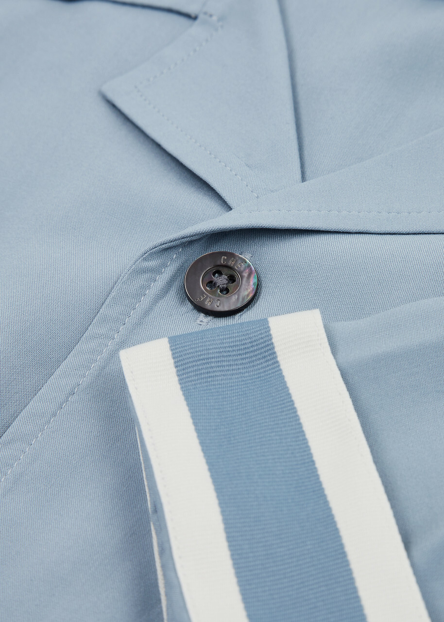 Che Valbonne Stripe-trimmed Shirt Light Blue