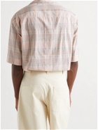 LEMAIRE - Camp-Collar Checked Cotton Shirt - Pink - IT 44