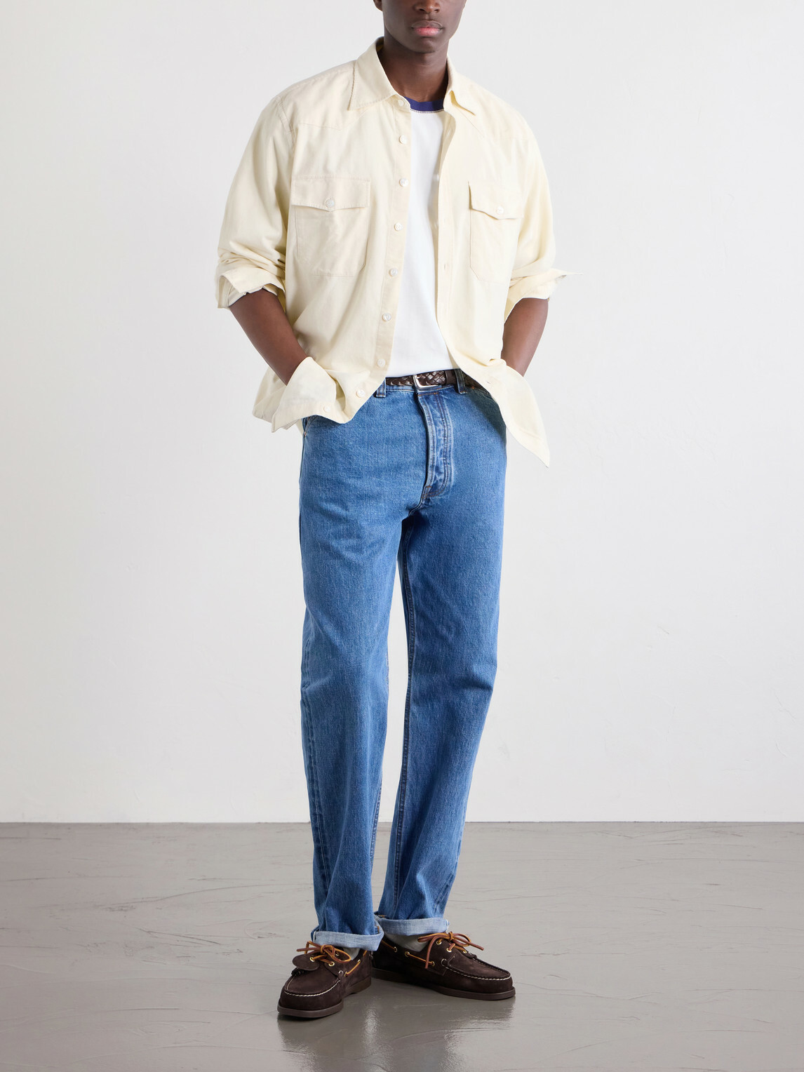 Drake's - Cotton-Corduroy Shirt - White
