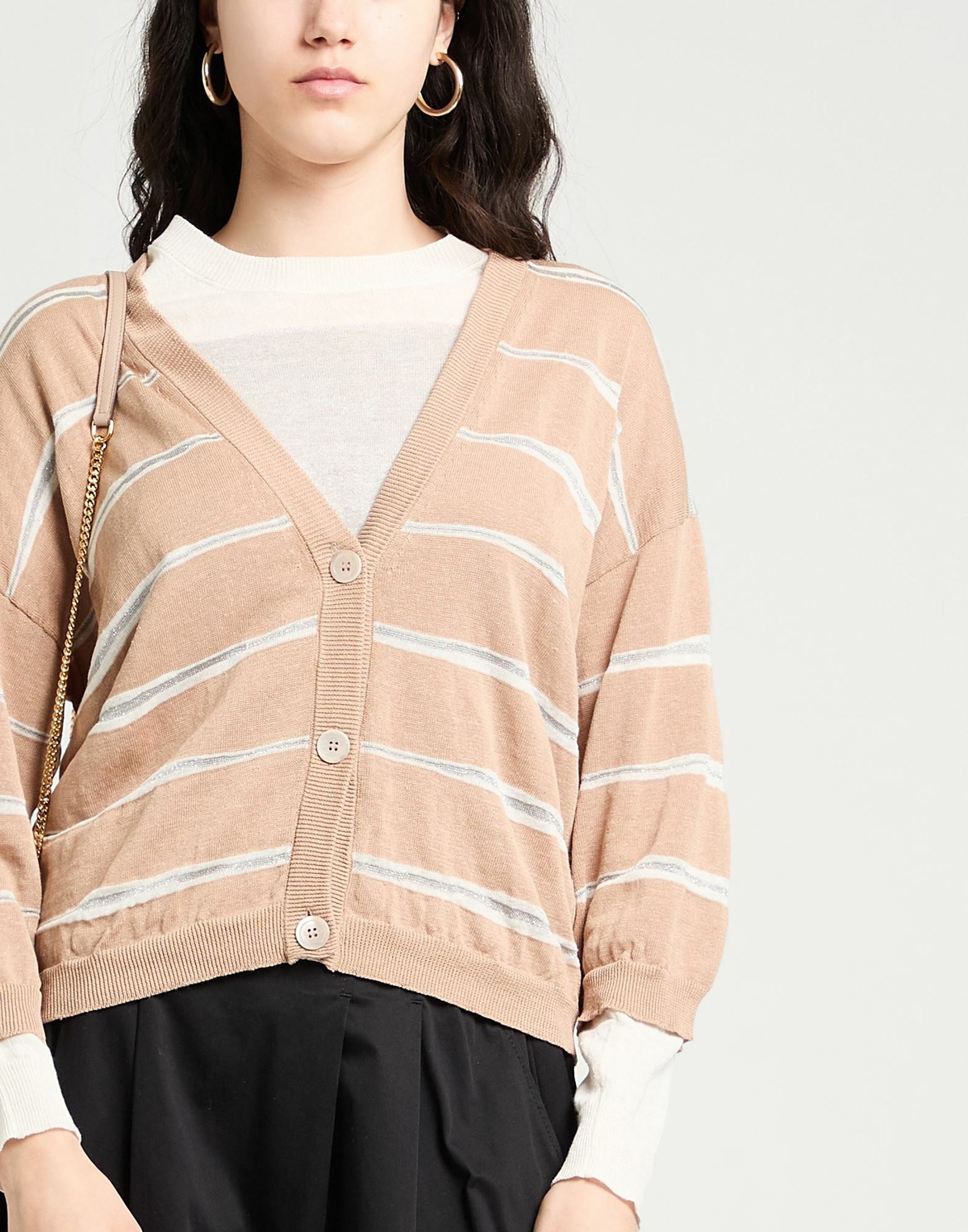 Peserico Womens Cardigan Light brown