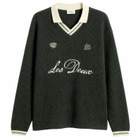 Les Deux Men's Waffle Long Sleeve Football Jersey in Rosin Green