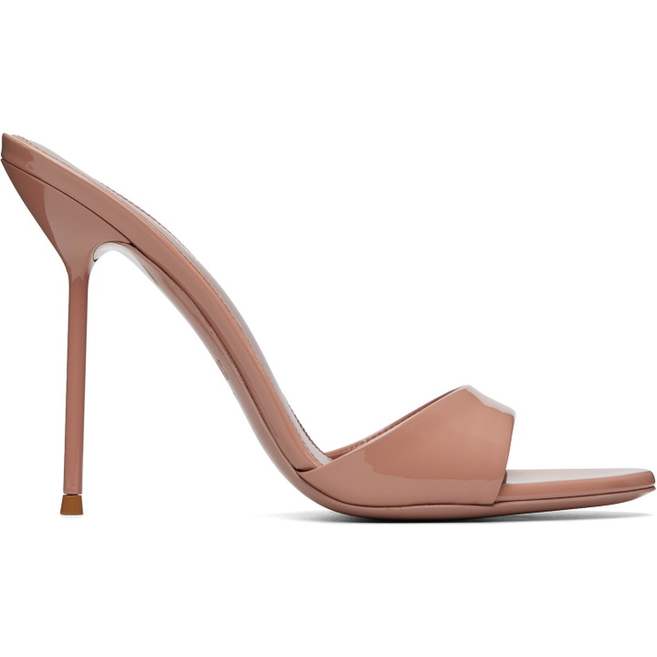 Photo: Paris Texas Pink Lidia Mule 105 Heeled Sandals