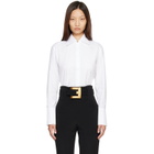 BALMAIN White Cotton Poplin Shirt