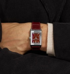 Jaeger-LeCoultre - Reverso Tribute Small Seconds Hand-Wound 27.4mm Stainless Steel and Leather Watch - Burgundy
