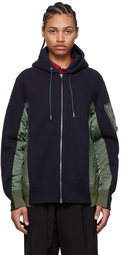 sacai Navy MA-1 Hoodie