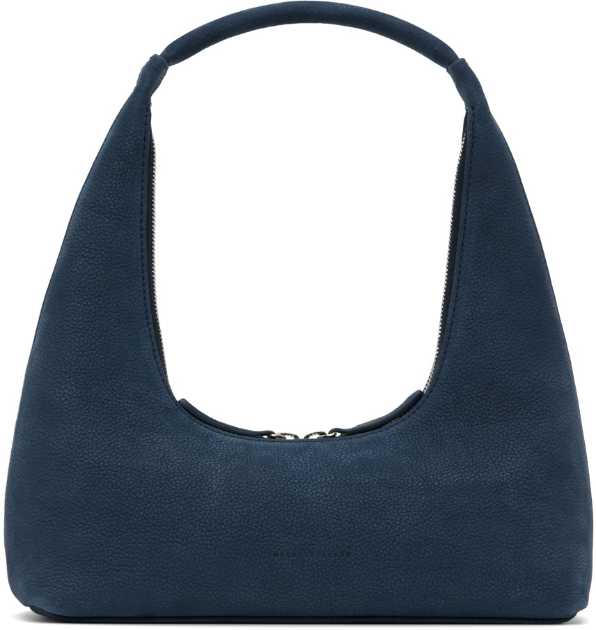 ☆MARGE SHERWOOD☆ LEATHER SYMBOL BELTblack nubuck Marge Sherwood Belted Hobo shoulder handbag black glossy