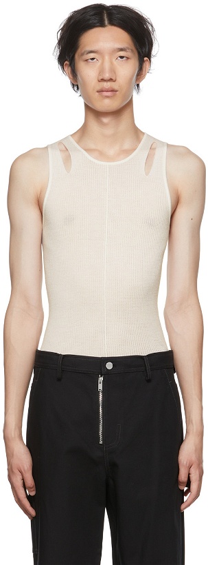 Photo: Dion Lee Off-White Cutout Tank Top