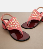 Valentino Garavani Resort studded suede thong sandals