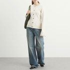 Good American Women's Button Front Knit Cardigan in Vanilla