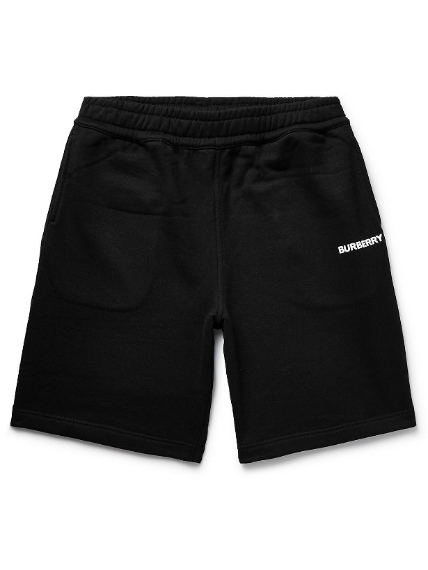 Photo: Burberry - Straight-Leg Logo-Print Cotton-Jersey Shorts - Black