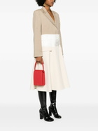 Tsatsas Red Malva Leather Tote Bag