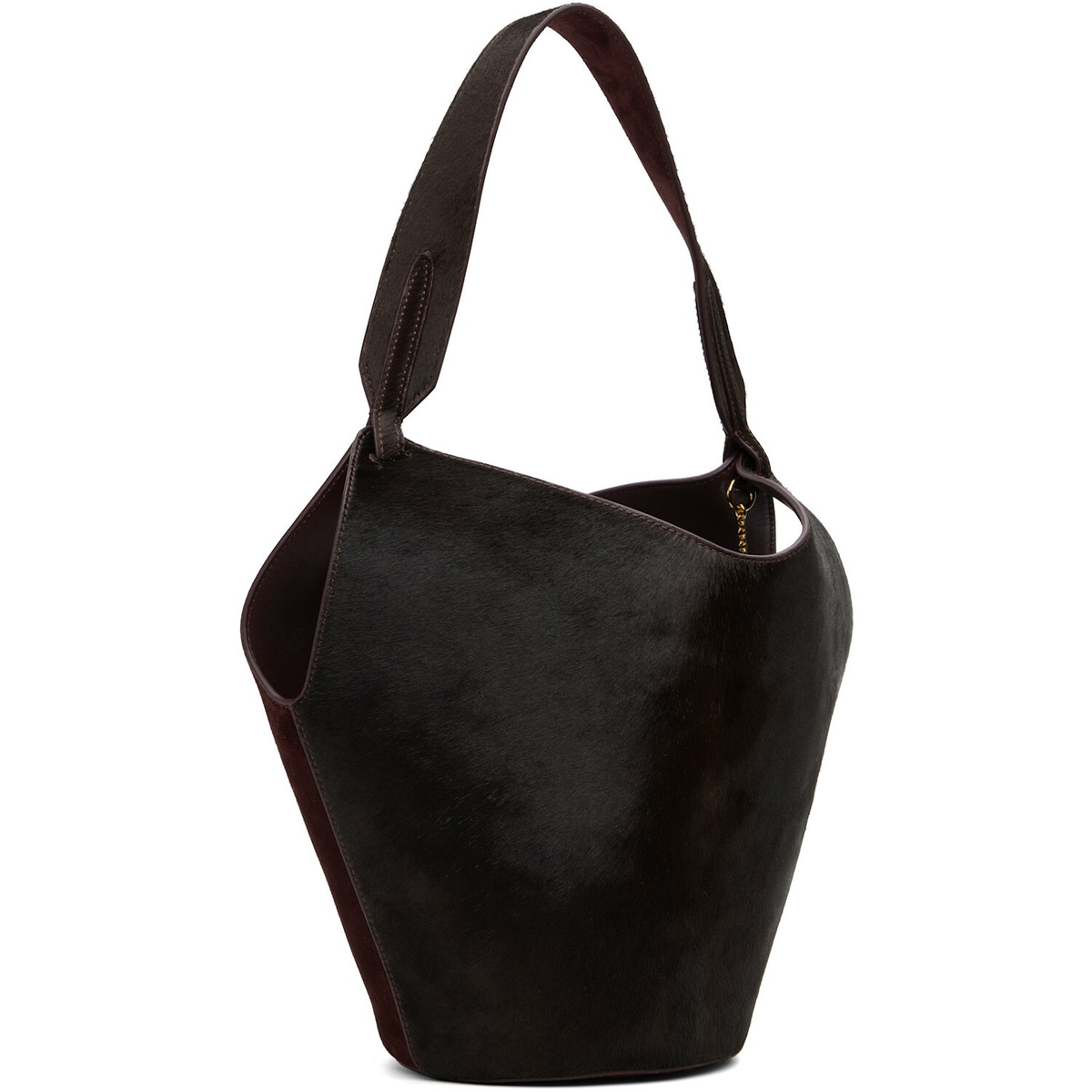 KHAITE Burgundy Lotus Mini Tote