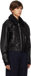 LOW CLASSIC Black Reversible Leather Jacket