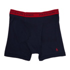 Polo Ralph Lauren Three-Pack Navy Boxer Briefs