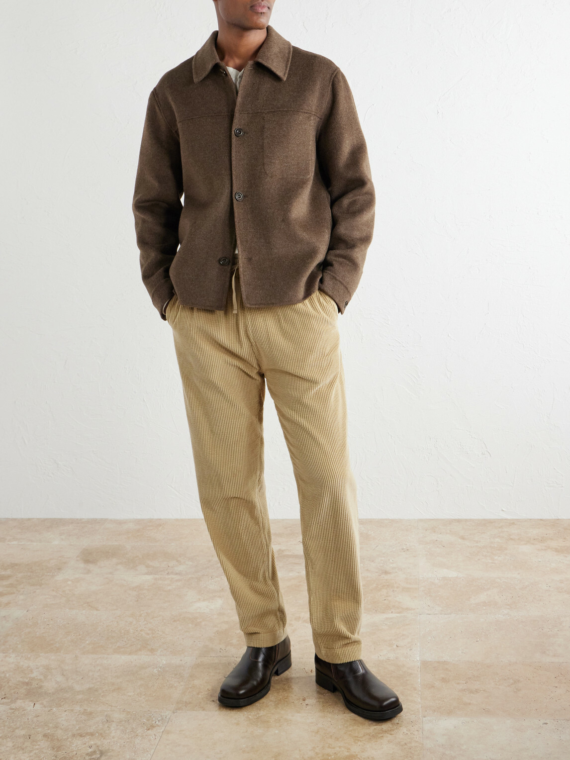 Hartford - Dary Wool-Blend Felt Blouson Jacket - Brown