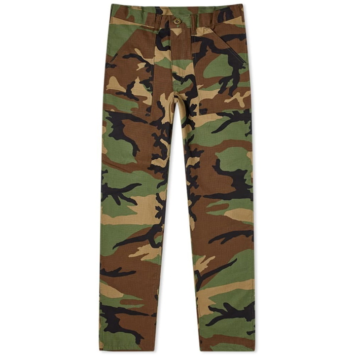 Photo: Stan Ray Men's Taper Fit 4 Pocket Fatigue Pant in Woodland Camo Ripstop