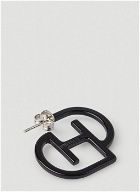 Logo Hoop Earrings in Black