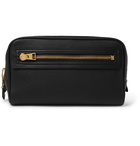 TOM FORD - Full-Grain Leather Wash Bag - Men - Black