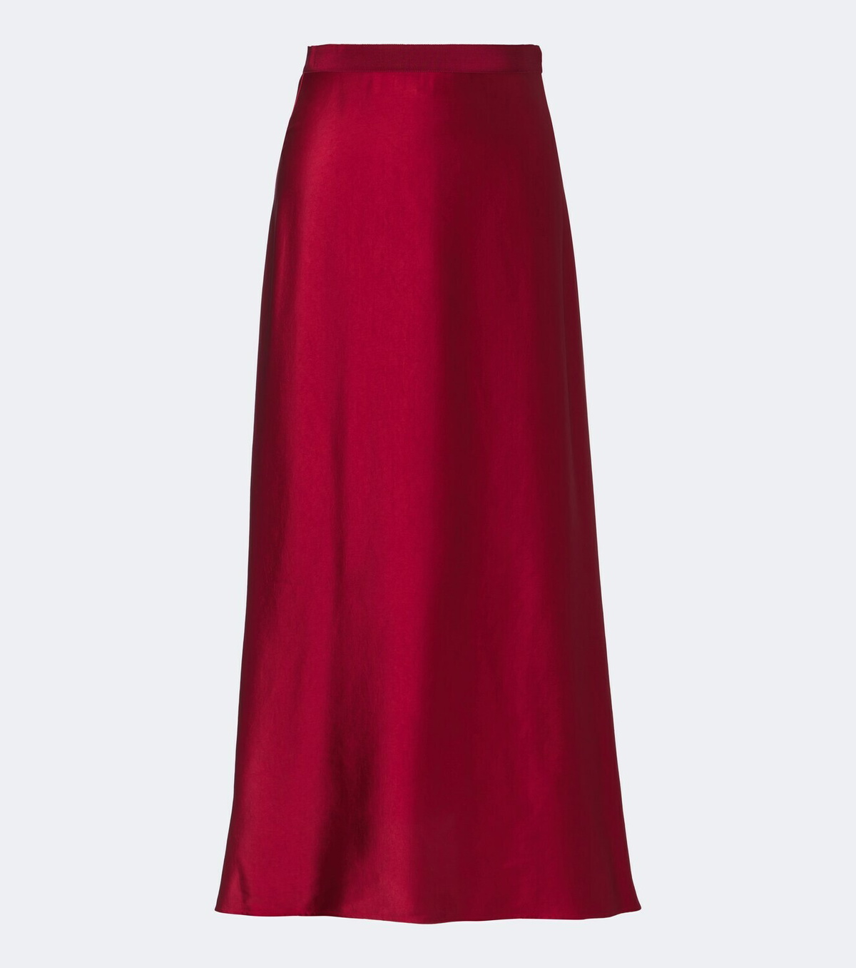Fforme Carina asymmetric satin maxi skirt