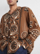 BODE - Bandana Printed Cotton Shirt - Brown