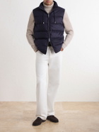 Slowear - Padded Wool and Cashmere-Blend Gilet - Blue