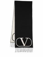 VALENTINO GARAVANI - V Logo Intarsia Wool & Cashmere Scarf