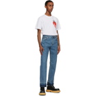 JW Anderson Blue Raw Hem Slim Jeans