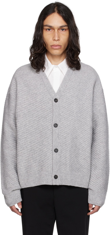 Photo: Wooyoungmi Gray Diagonal Cardigan