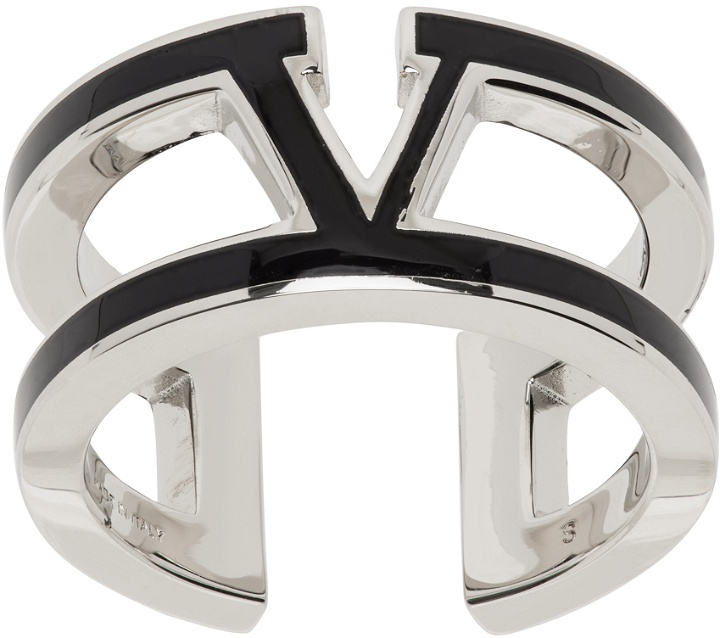 Photo: Valentino Garavani Silver Mini VLogo Signature Ring