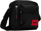 Hugo Black Logo Patch Bag