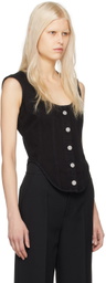 FRAME Black Bustier Tank Top