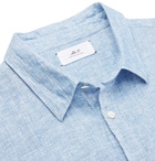 Mr P. - Mélange Linen Shirt - Men - Light blue