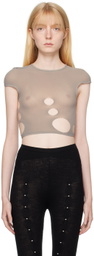 Rui Taupe Cutout T-Shirt