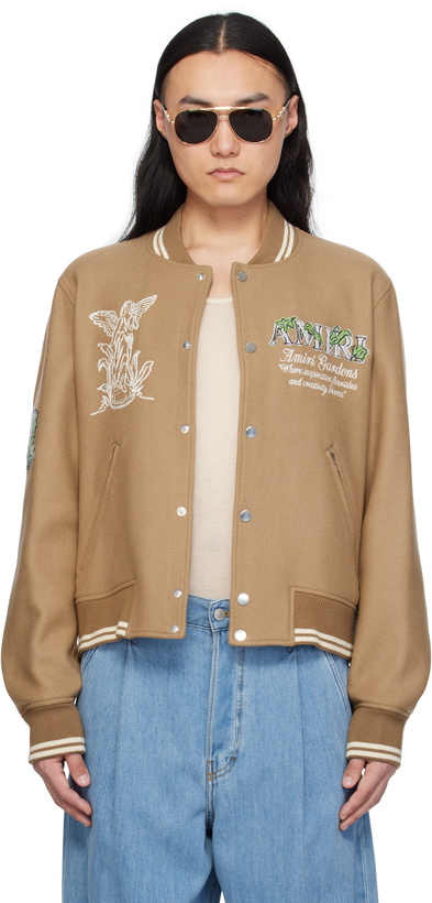 Photo: AMIRI Brown 'Amiri' Garden Bomber Jacket