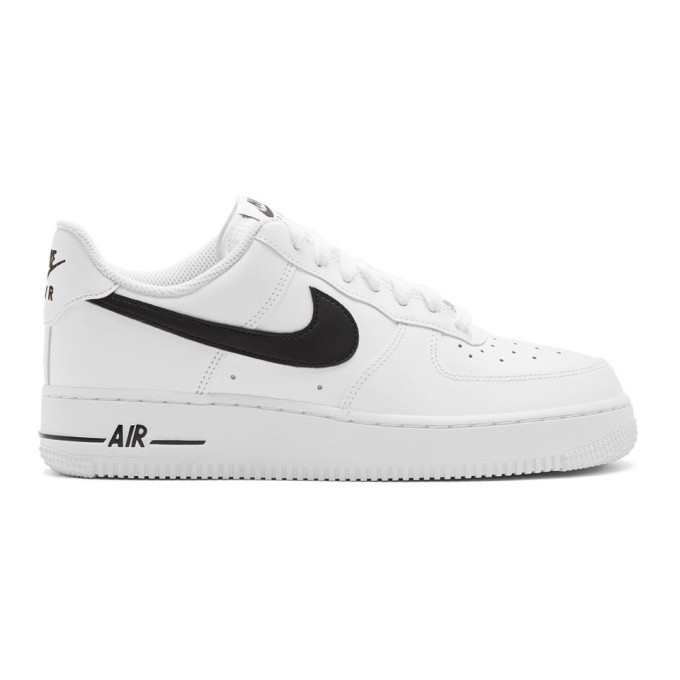 Photo: Nike White and Black Air Force 1 07 Sneakers