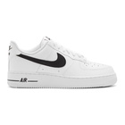 Nike White and Black Air Force 1 07 Sneakers