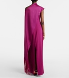 Taller Marmo Berenson draped crêpe cady gown