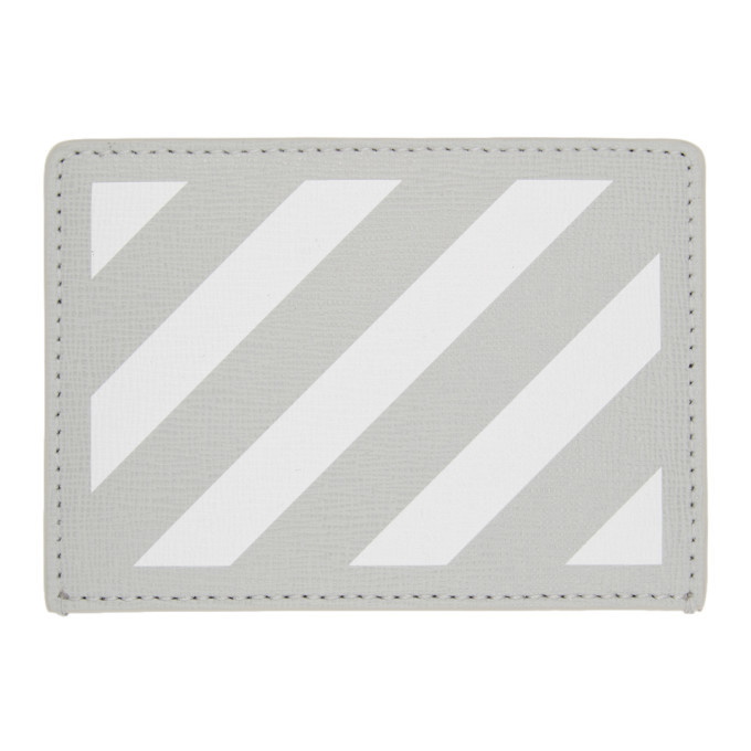 Photo: Off-White Grey Diag Card Holder