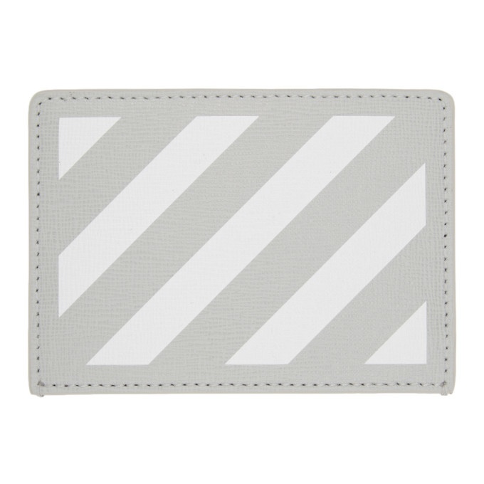 Photo: Off-White Grey Diag Card Holder