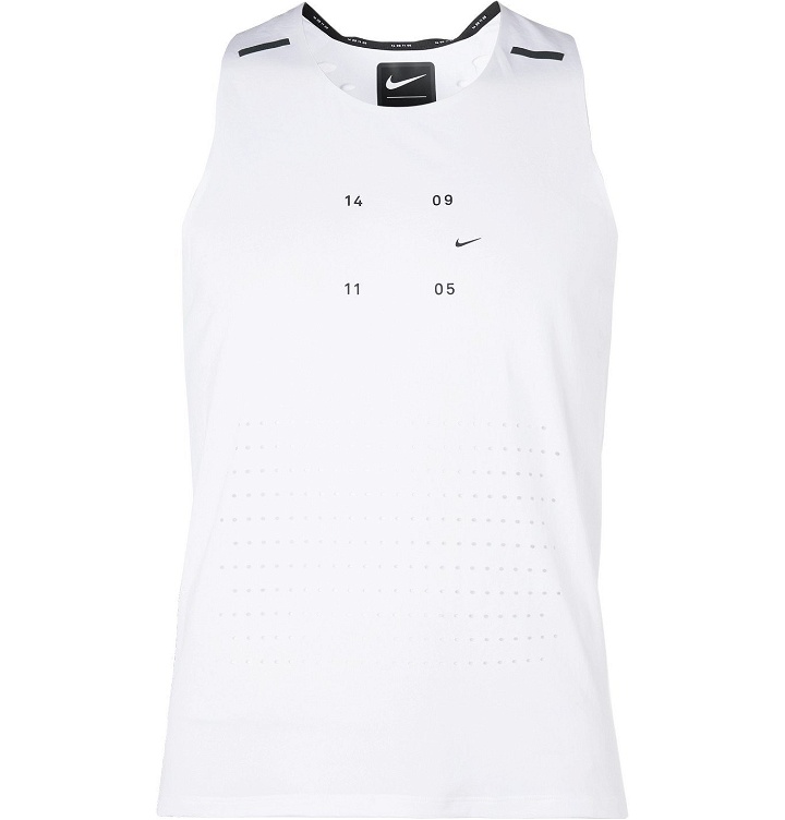 Photo: Nike Running - Tech Pack Perforated Stretch-Jersey Tank Top - White