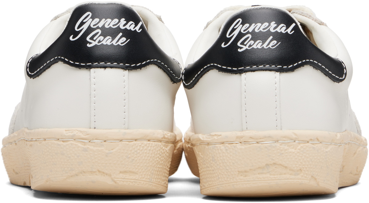 Maison MIHARA YASUHIRO White 'Francis' Past Sole Mixed Material Low-Top Sneakers