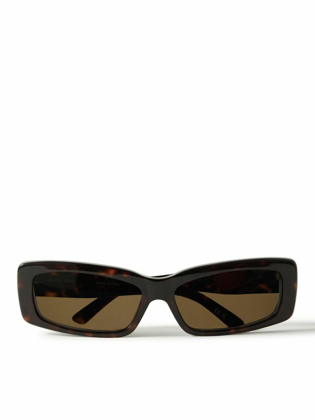 Photo: Balenciaga - Rectangular-Frame Tortoiseshell Acetate Sunglasses