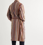 PAUL SMITH - Striped Cotton-Terry Hooded Robe - Multi