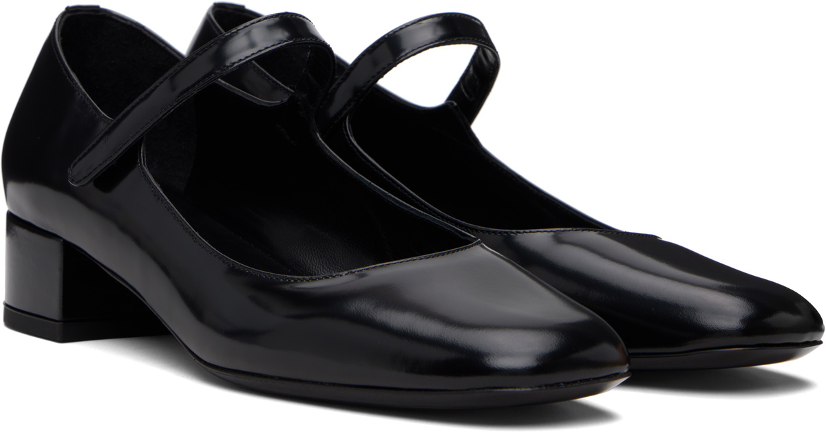 BY FAR Black Ginny Mary Jane Heels