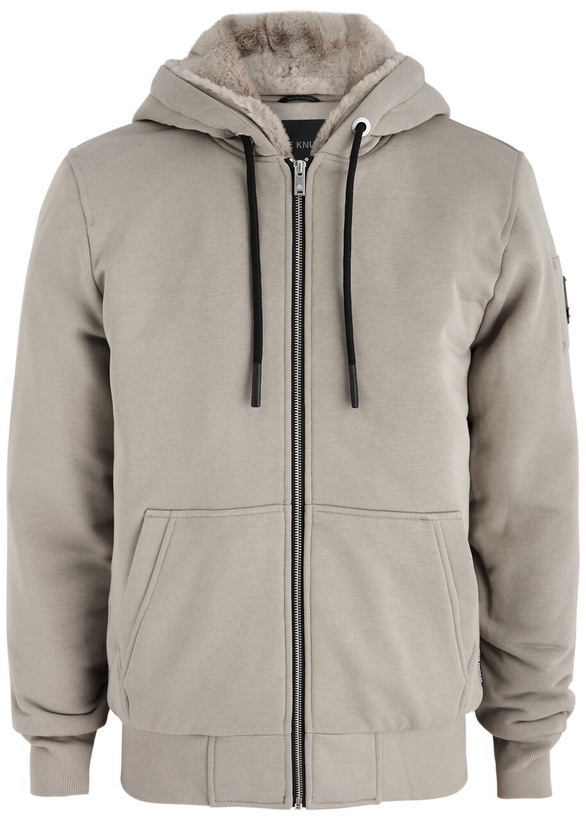 Photo: Moose Knuckles Bunny Hooded Cotton-blend Sweatshirt Light Grey